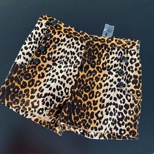 Leopard print hot pants